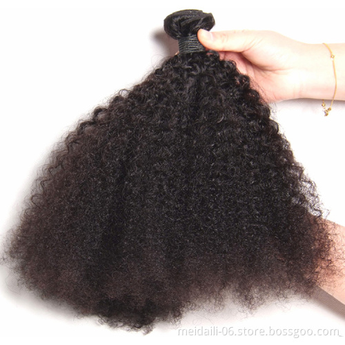wholesale black hair products hot sale virgin brazilian afro kinky human hair weave